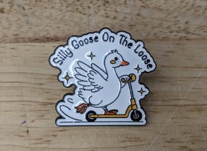 Silly Goose On The Loose Enamel Pin - Brand New
