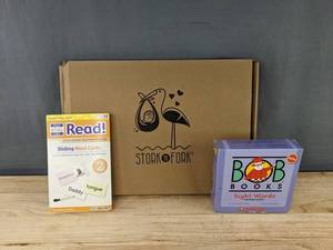 Your Baby Can Read Stork to Fork First Foods Tracker & Your Baby Can Read Word Cards & Bob Books Sight Words - Brand New