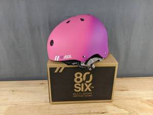 80SIX Multi-Sport Certified Helmet Pink-Purple Fade Matte - Brand New