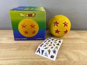 Dragon Ball Z Ball Piggy Bank & Sticker Sheet - Brand New