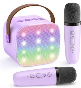 Mini Karaoke Machine With Wireless Microphones - Purple - Brand New