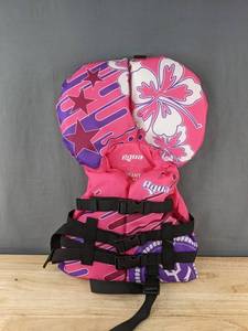 Aqua Infant Life Jacket - PinkPurpleWhite - 0-30 lbs - Brand New
