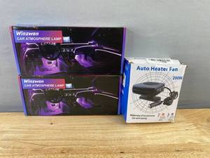 2 Winzvon Car Atmosphere Lamps & Auto Heater Fan 200W - Brand New