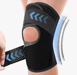 SoloEver Knee Brace with Side Stabilizers - Breathable Anti-Slip Support (Black, M) - Brand New