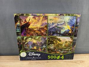 4 Disney & Thomas Kinkade Studios 500-Piece Jigsaw Puzzles - Brand New