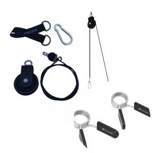 ProsourceFit Olympic Barbell Spring Clip Collar 2 Pair & Yes4All Pulley Cable System - Brand New