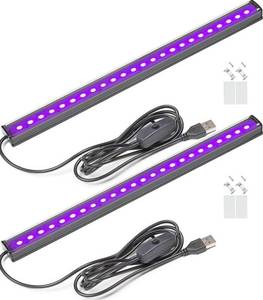 2 GREENIC USB Black Light Bar 10W 1ft UV LED Strip - Brand New