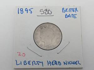 lot 4 image: Liberty Head Nickel 1895
