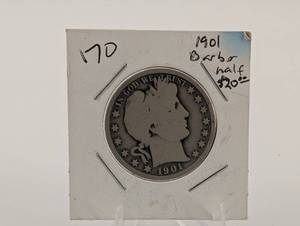 lot 5 image: Barber Half Dollar - 1901