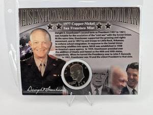 lot 15 image: Eisenhower Proof Dollar 1977-S Copper-Nickel San Francisco Mint