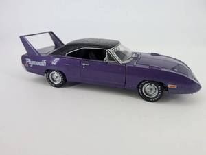 lot 55 image: Plymouth Superbird 1969 Purple Die-Cast Model Car - Opening Doors & Hood