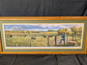 lot 165 image: So God Made the Farmers Wife Framed Print