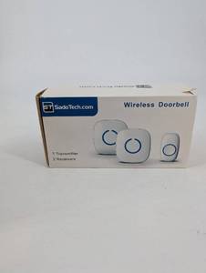 lot 192 image: SadoTech Wireless Doorbell Kit - 1 Transmitter, 2 Receivers