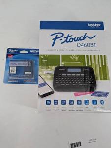lot 233 image: Brother P-Touch PT-D460BT Label Printer & TZ Tape 18mm (34 in) TZ-141