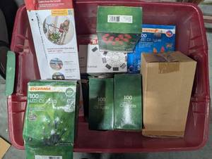 SYLVANIA 100 LED C6 Lights - IndoorOutdoor Christmas String Lights (Green Boxes)