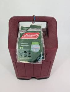 Coleman Propane Lantern - Red Carry Case with Mantles Included