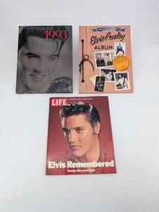 Elvis Presley Memorabilia - Life Magazine Elvis Remembered, Elvis Album, 1993 Stamp Collection