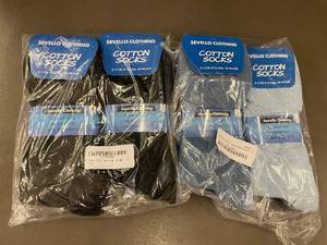 lot 11 image: Sevello Cotton Socks - Non-Elastic 2-Pack (Lot of 12) UK 6-11  US 9-12  EU 40-46