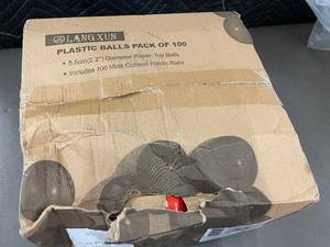 lot 37 image: LANGXUN Plastic Balls 5.5 cm (2.2 in) Diameter - Pack of 100 Multi-Colored