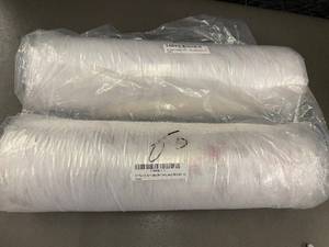 lot 45 image: X00410ETER Pet Plush Fluffy Hooded Bed - Grey Gradient Pink, New