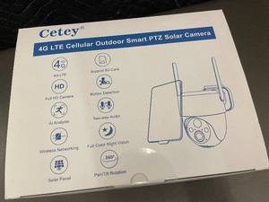 lot 54 image: Cetey ZY-C2 4G LTE Solar PTZ Outdoor Security Camera