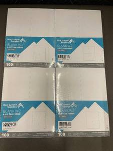 lot 72 image: Blue Summit Supplies Blank W-2 4-Up Tax Forms Box Format (Lot of 4)