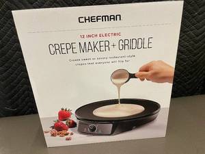 lot 84 image: Chefman 12-Inch Electric Crepe Maker & Griddle