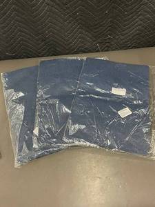 lot 99 image: Faux Leather Place Mats - Navy Blue - Set of 6 - 12 x 18 in