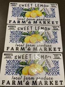 lot 125 image: Sweet Lemon Farm & Market Wood Sign 6x12 Inch (Lot of 3)