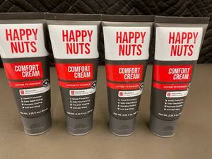 lot 127 image: Happy Nuts Comfort Cream Lotion to Powder - 4 Tubes (Lot of 4)