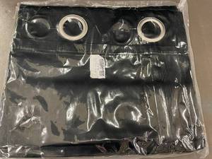 lot 131 image: MoonVan Black Window Curtain Panel with Grommets - Living Room  Nursery