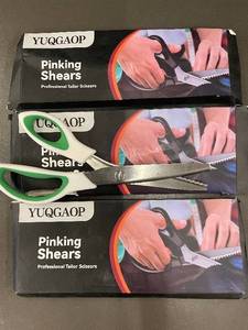 lot 158 image: YUQGAOP Pinking Shears - Professional Tailor Scissors