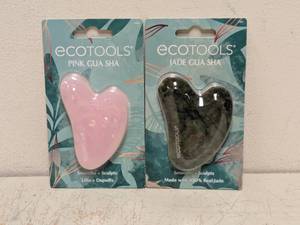 lot 107 image: (2) NEW ECOTOOLS (JADE GUA SHA  PINK GUA SHA)