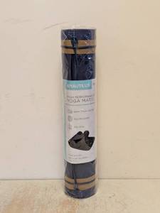 lot 192 image: NEW NAUTILUS HIGH PERFORMANCE YOGA MAT WITH STRAP NAVY