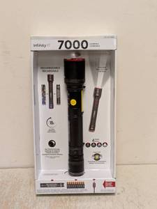 lot 202 image: NEW INFINITY X1 7000 LUMENS RECHARGEABLE FLASHLIGHT