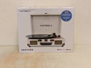 lot 209 image: NEW VICTROLA SUITCASE RECORD PLAYER WITH BLUETOOTH