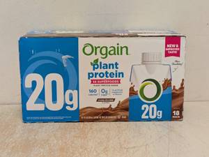 lot 219 image: NEW ORGAIN 20G. PLANT PROTEIN SHAKE CREAMY CHOCOLATE 15PK
