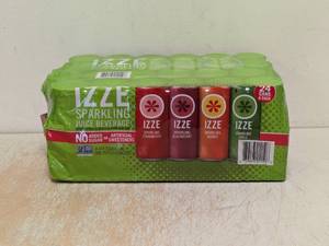 lot 225 image: NEW IZZE SPARKLING JUICE BEVERAGE VARIETY PACK 24CT