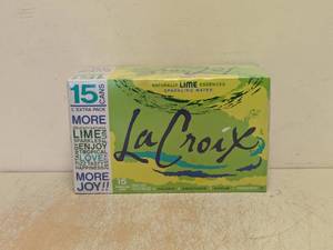lot 229 image: NEW LA CROIX SPARKLING WATER LIME 15PK