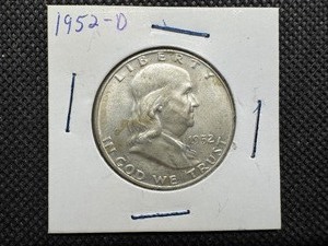 lot 35 image: 1952 D Silver Franklin Half Dollar