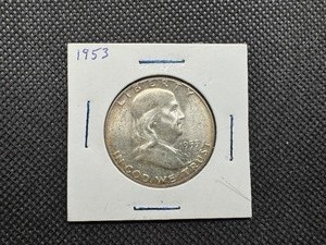 lot 36 image: 1953 Silver Franklin Half Dollar