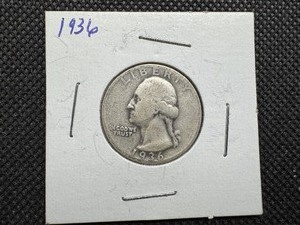 lot 53 image: 1936 Silver Washington Quarter