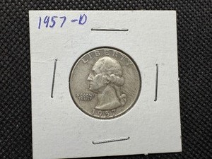 lot 72 image: 1957 D Silver Washington Quarter