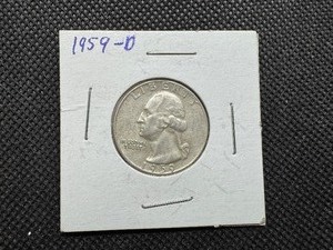 lot 75 image: 1959 D Silver Washington Quarter