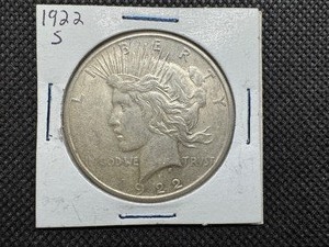 lot 11 image: 1922 S Peace Silver Dollar