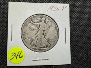lot 17 image: 1920 P Walking Liberty Half Dollar