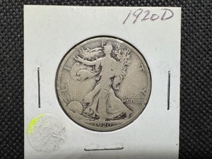 lot 18 image: 1920 D Silver Walking Liberty Half Dollar