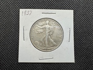 lot 20 image: 1937 Silver Walking Liberty Half Dollar