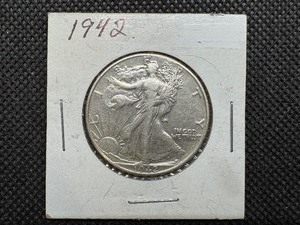 lot 22 image: 1942 Silver Walking Liberty Half Dollar