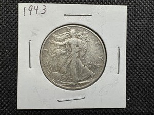 lot 26 image: 1943 Silver Walking Liberty Half Dollar